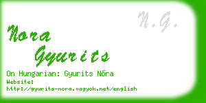 nora gyurits business card